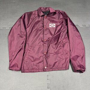 Vans Maroon Coaches Jacket Mens Small Lightweight Nylon Windbreaker